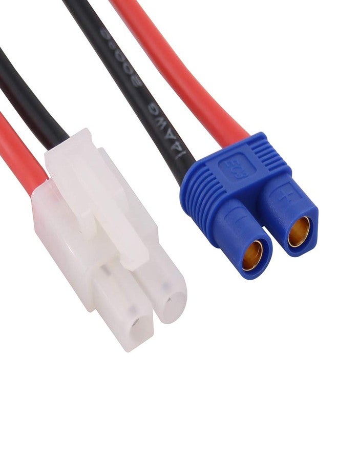 OliRC 4pcs EC3 Style Female to plug for Tamiya Male Connector Adapter - 14awg 2in Wire(C22-4) - Image 4